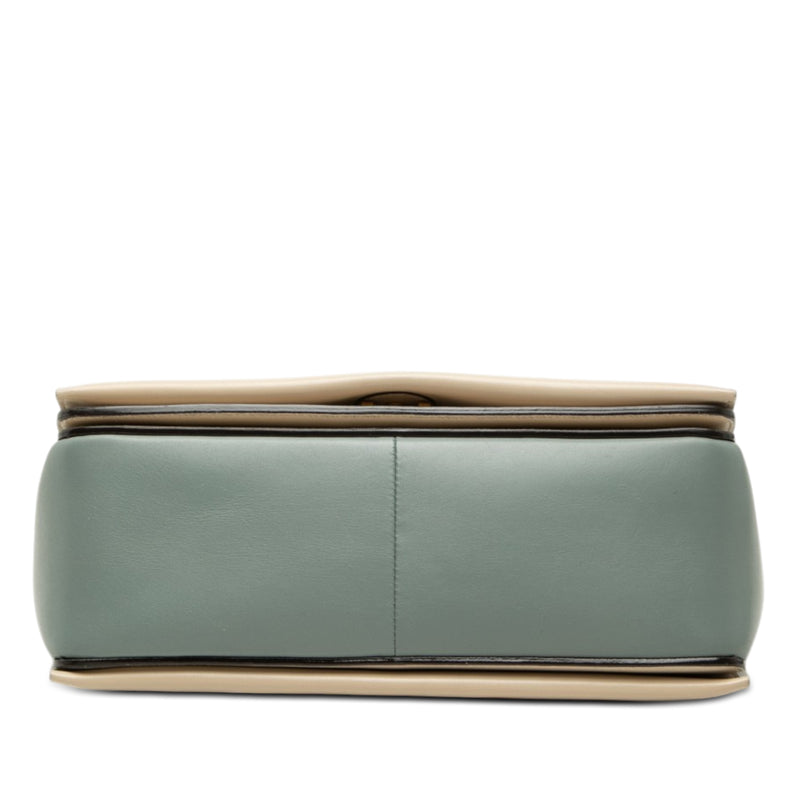 Medium Shiny Smooth Calfskin Frame Shoulder Bag - Image 3