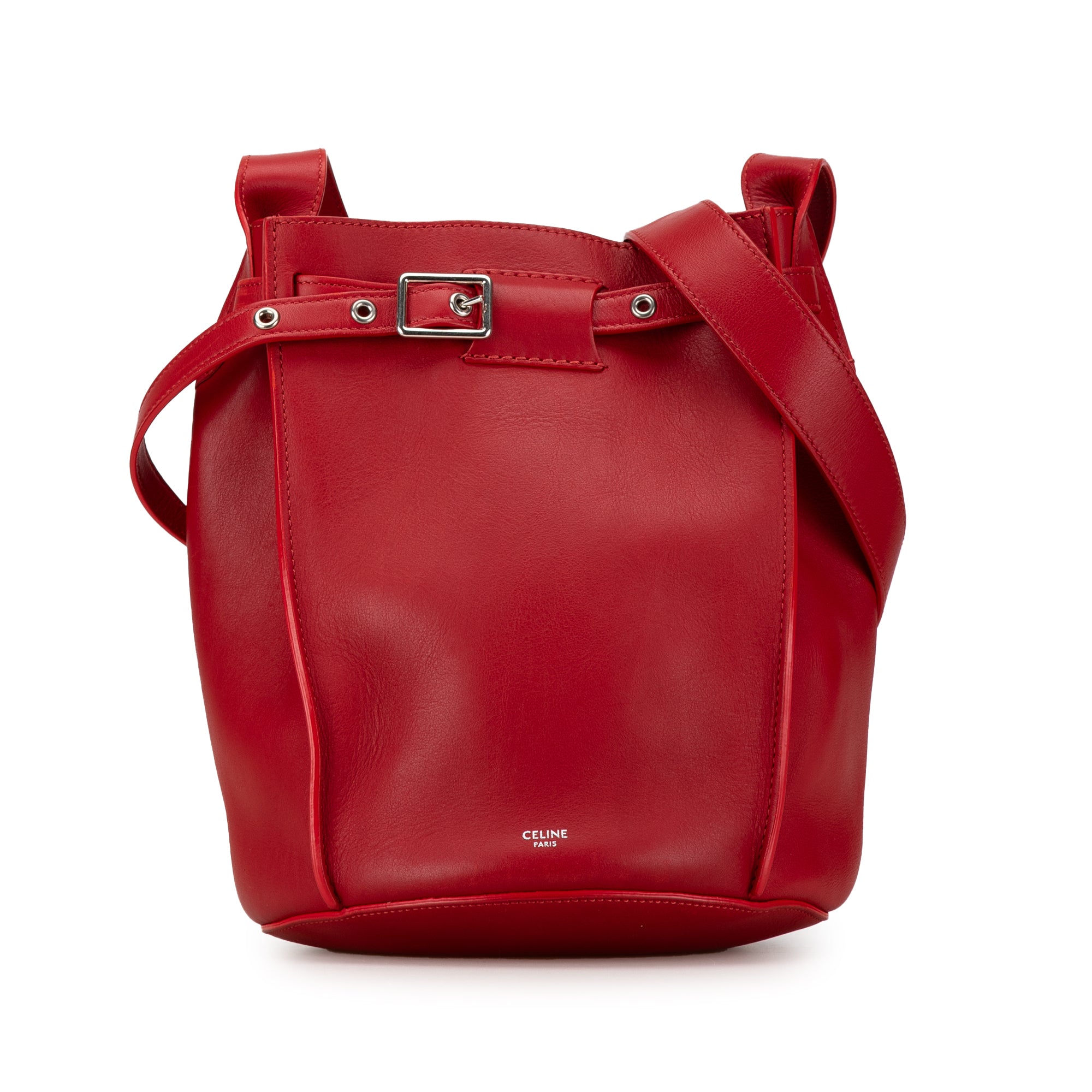 Leather Big Bag Bucket Crossbody - Image 1