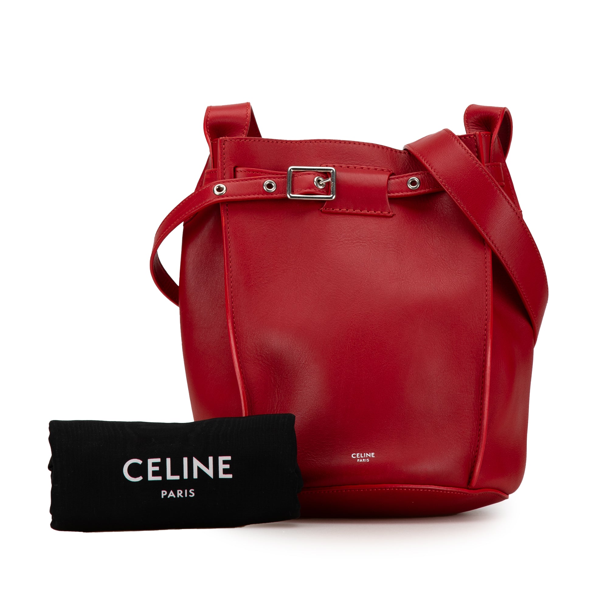 Leather Big Bag Bucket Crossbody - Image 8
