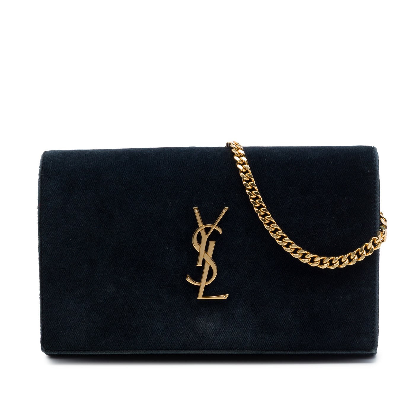 Suede Monogram Kate Chain Wallet - Image 1