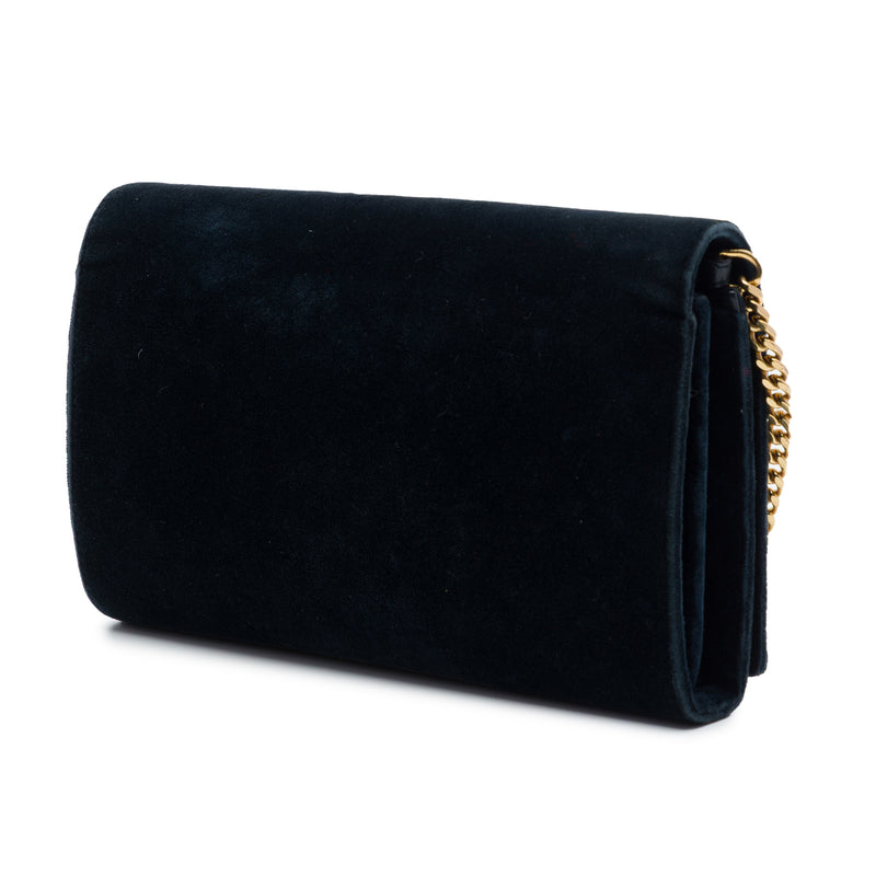 Suede Monogram Kate Chain Wallet - Image 2