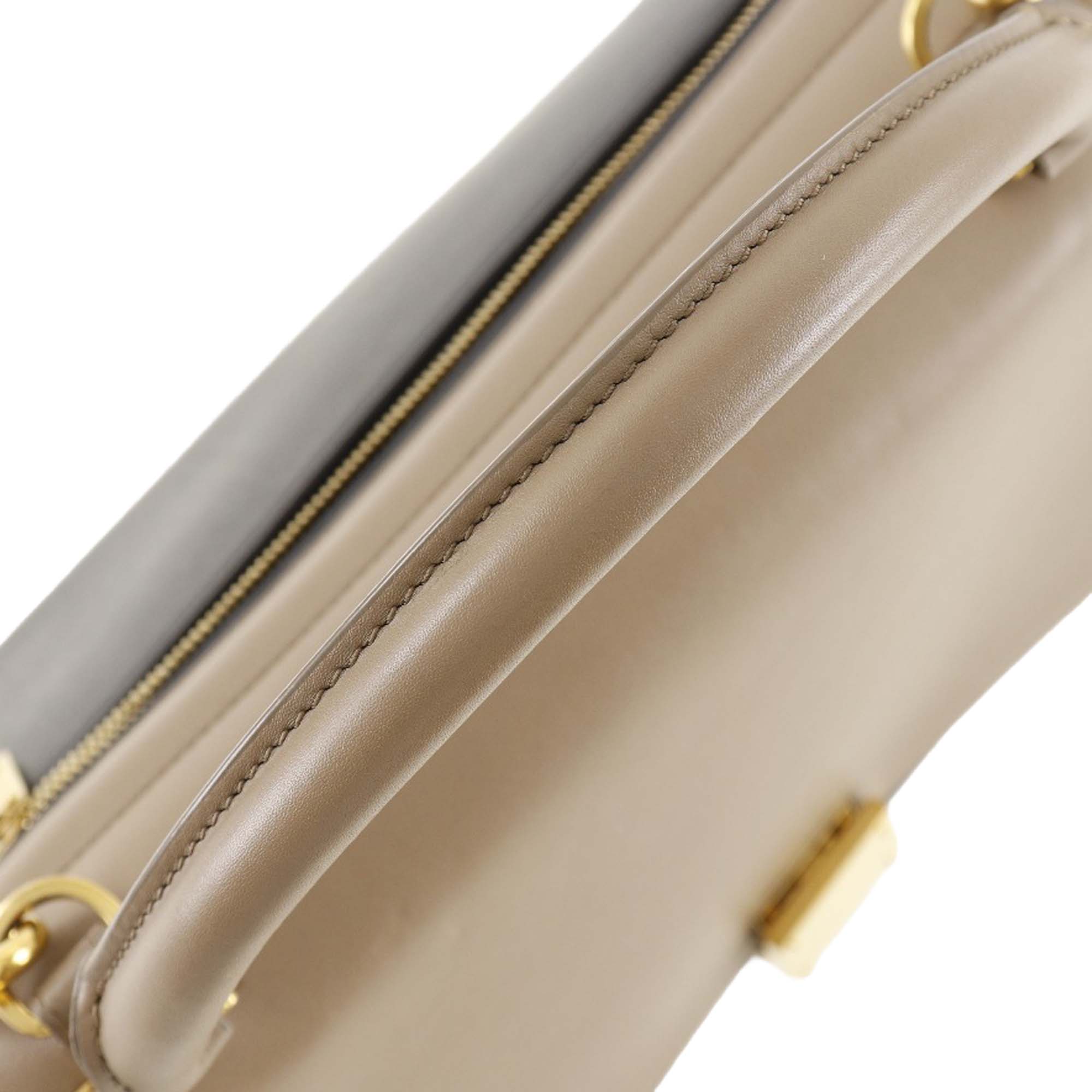 Small Tricolor Leather Trapeze Satchel - Image 10