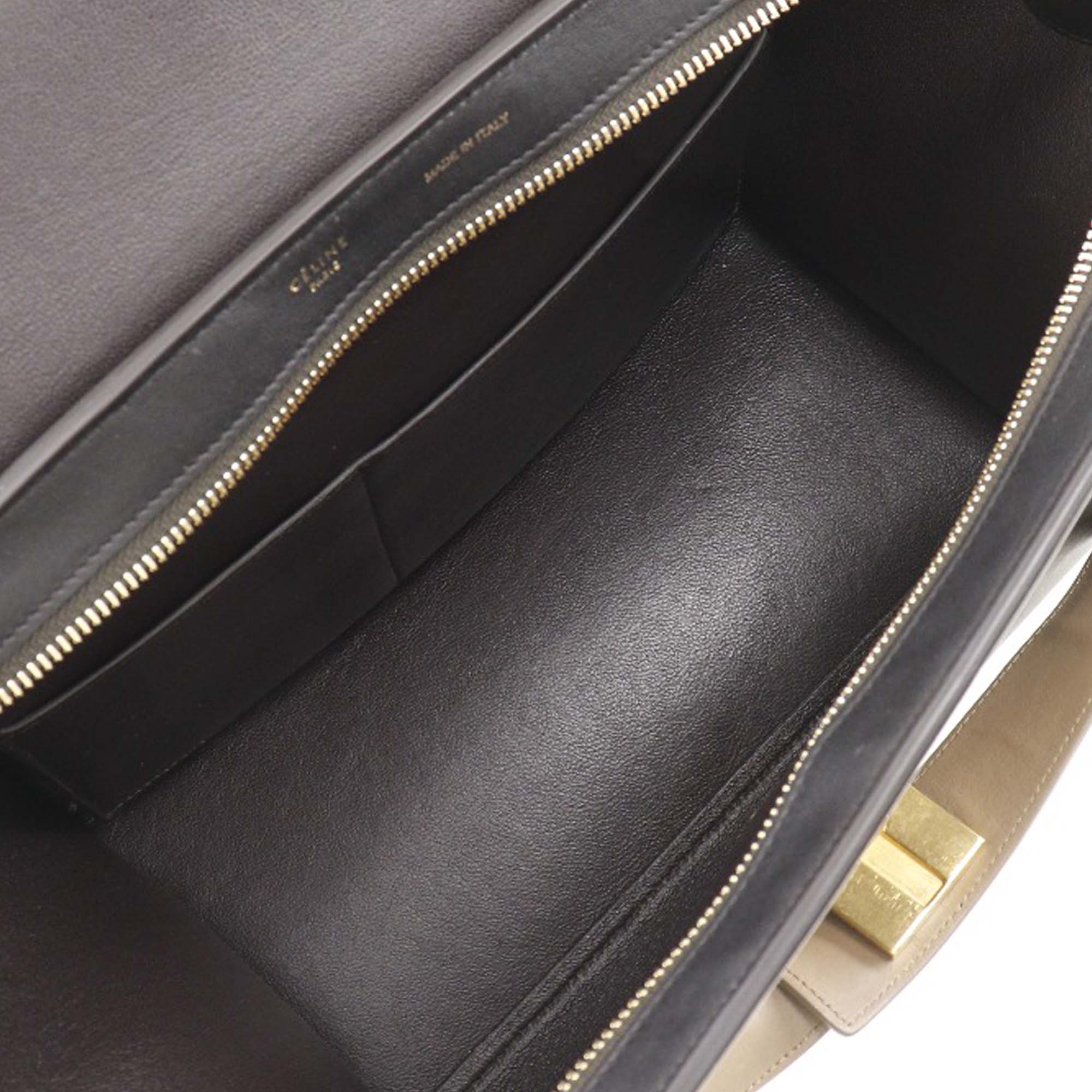 Small Tricolor Leather Trapeze Satchel - Image 4