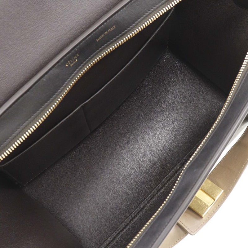 Small Tricolor Leather Trapeze Satchel - Image 4