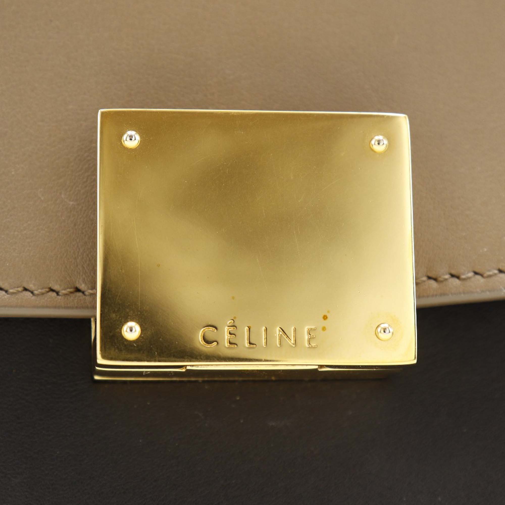 Small Tricolor Leather Trapeze Satchel - Image 5