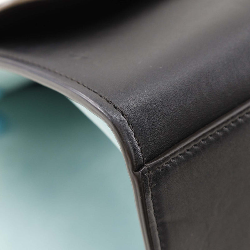 Small Tricolor Leather Trapeze Satchel - Image 8