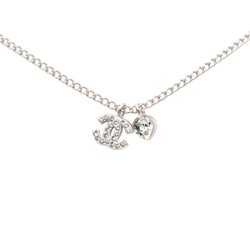 CC Brass Strass Crystal Heart Pendant Necklace - Image 2