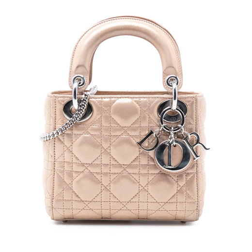 Mini Iridescent Lambskin Cannage Lady Dior - Image 1