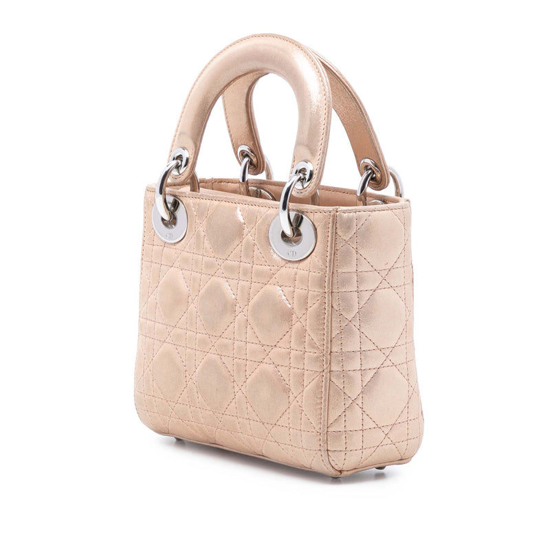 Mini Iridescent Lambskin Cannage Lady Dior - Image 2
