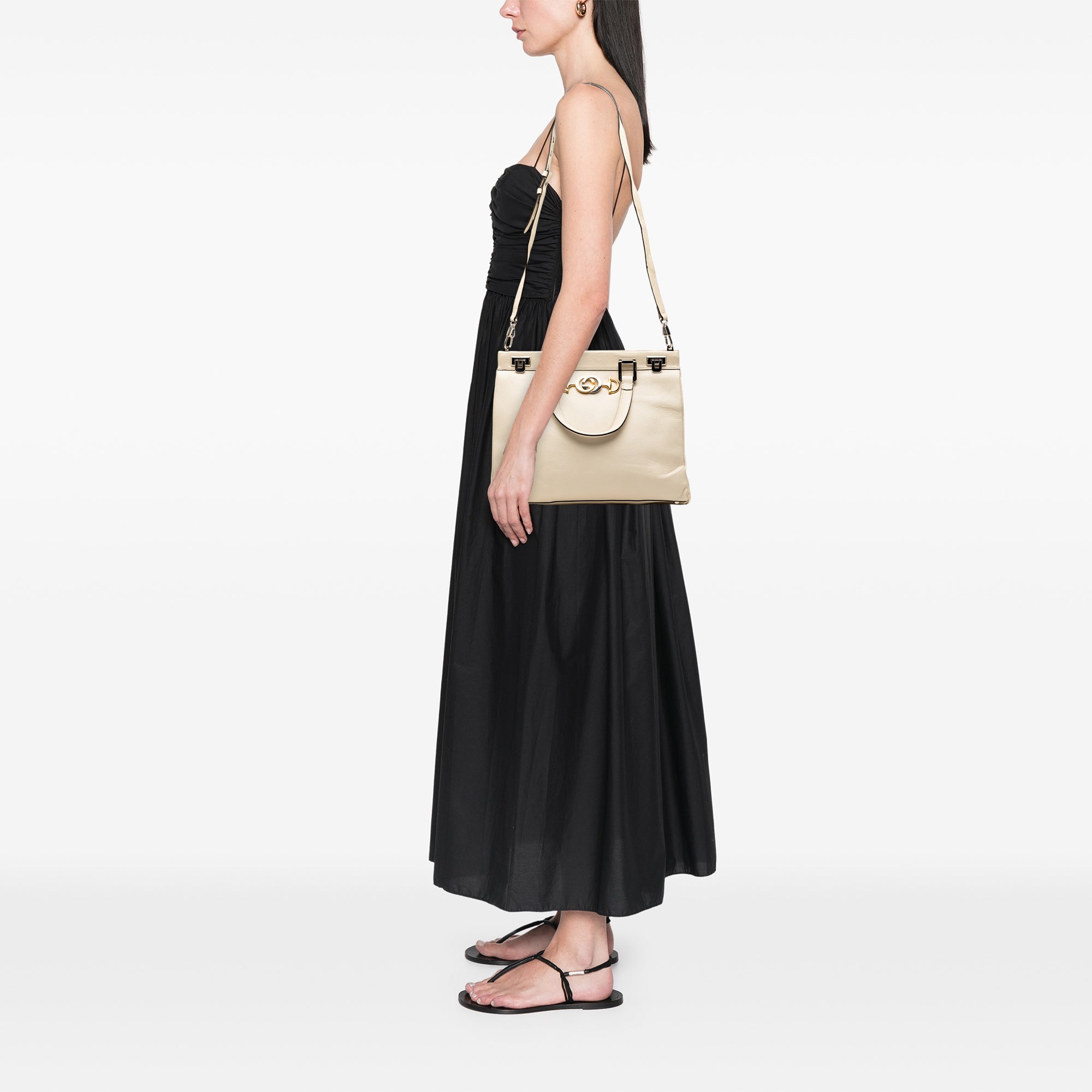 Medium Calfskin Zumi Top Handle Bag - Image 7