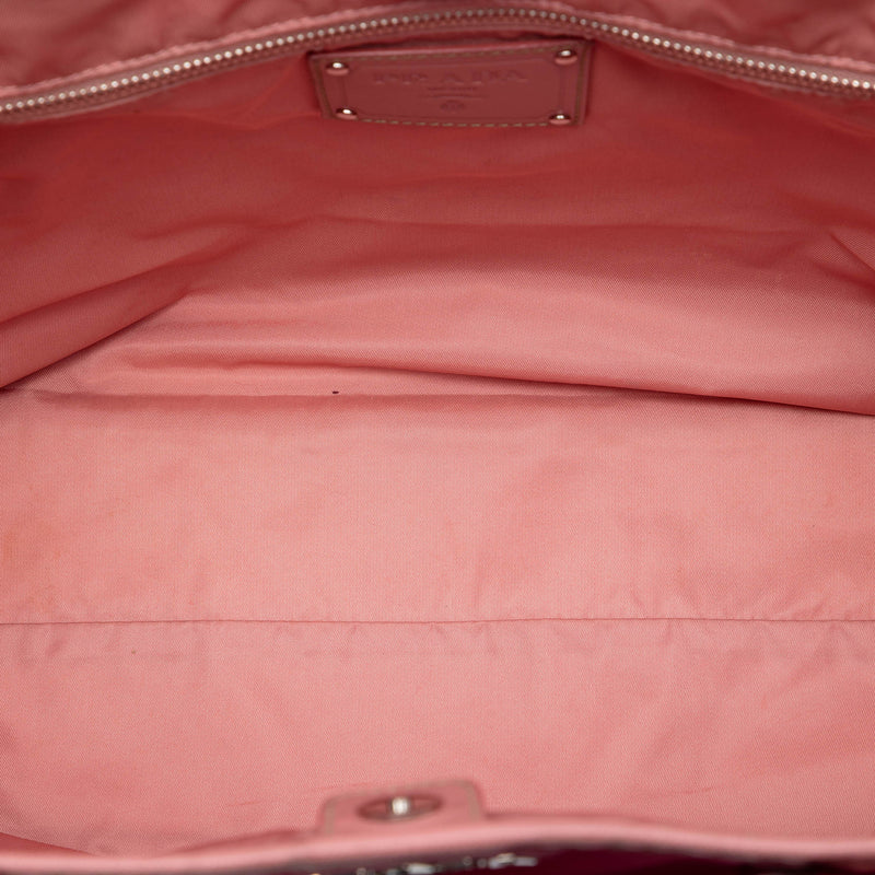 Saffiano Trimmed Tessuto Open Convertible Tote - Image 4