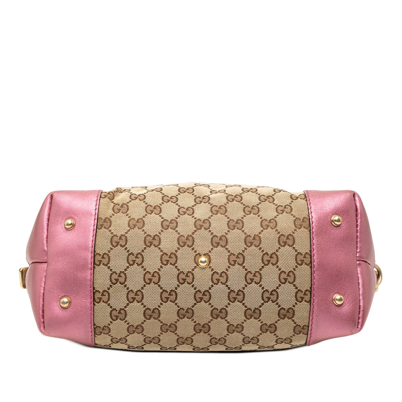 GG Canvas Heart Bit Satchel - Image 3