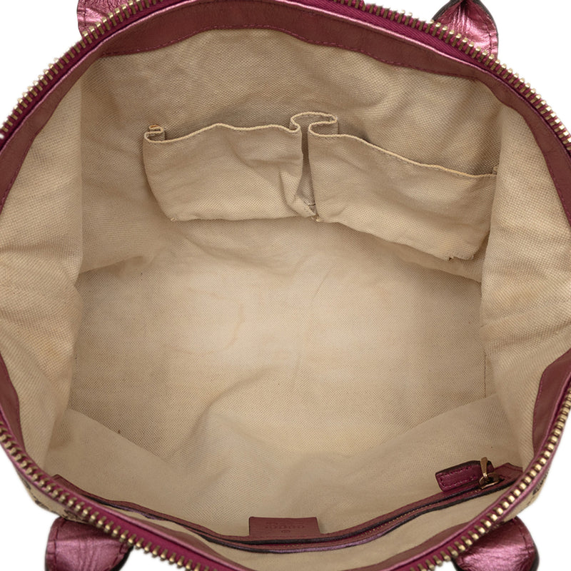 GG Canvas Heart Bit Satchel - Image 4