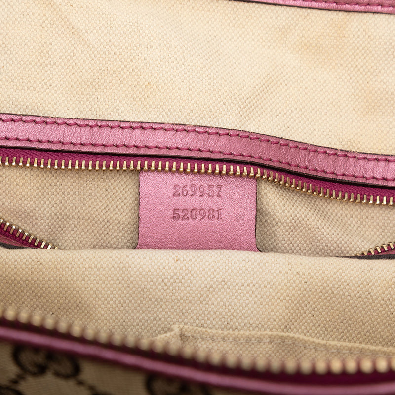 GG Canvas Heart Bit Satchel - Image 6