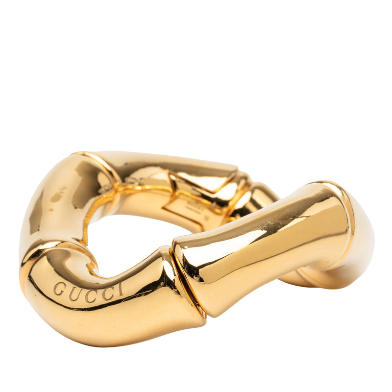 Gold Plated Bamboo Cuff Bracelet - Image 2