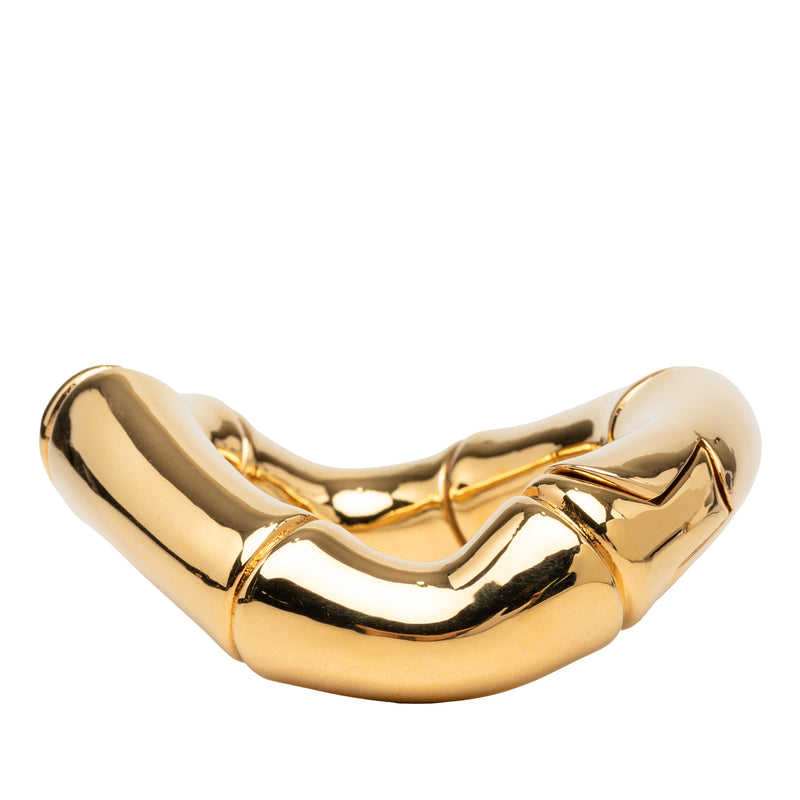 Gold Plated Bamboo Cuff Bracelet - Image 3