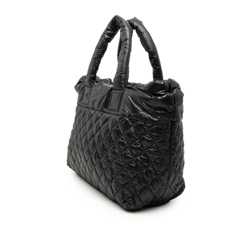Medium Quilted Nylon Reversible Coco Cocoon Tote - Image 2