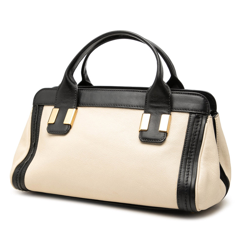 Small Bicolor Leather Alice Satchel - Image 2