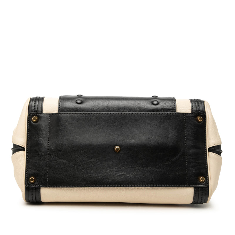 Small Bicolor Leather Alice Satchel - Image 3