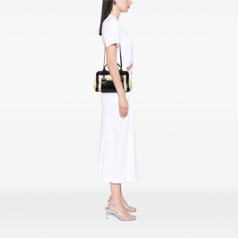 Small Bicolor Leather Alice Satchel - Image 6
