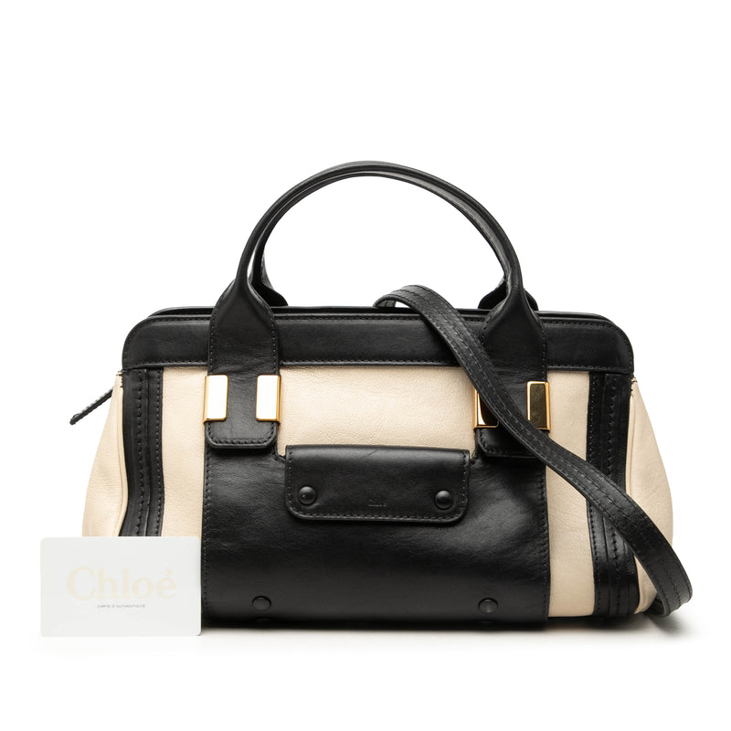 Small Bicolor Leather Alice Satchel - Image 7