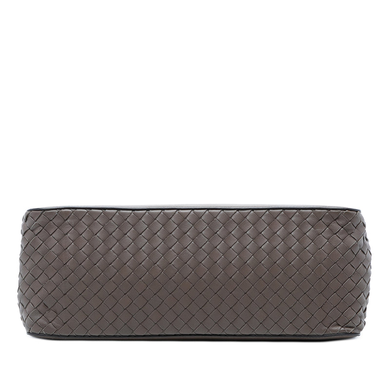 Intrecciato Trimmed Leather Ellittica Tote - Image 3