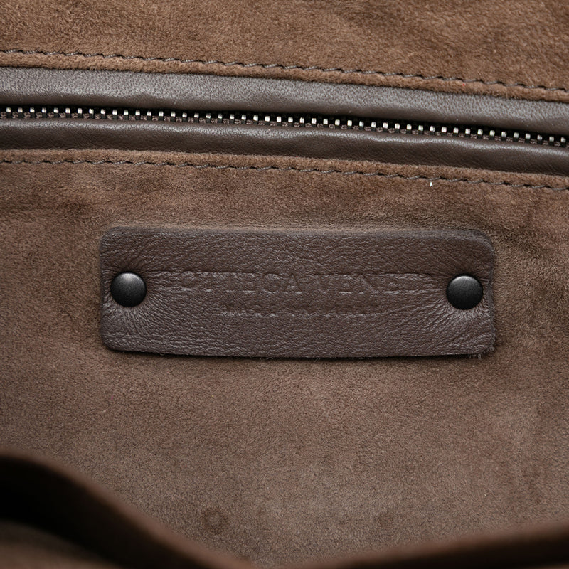 Intrecciato Trimmed Leather Ellittica Tote - Image 5