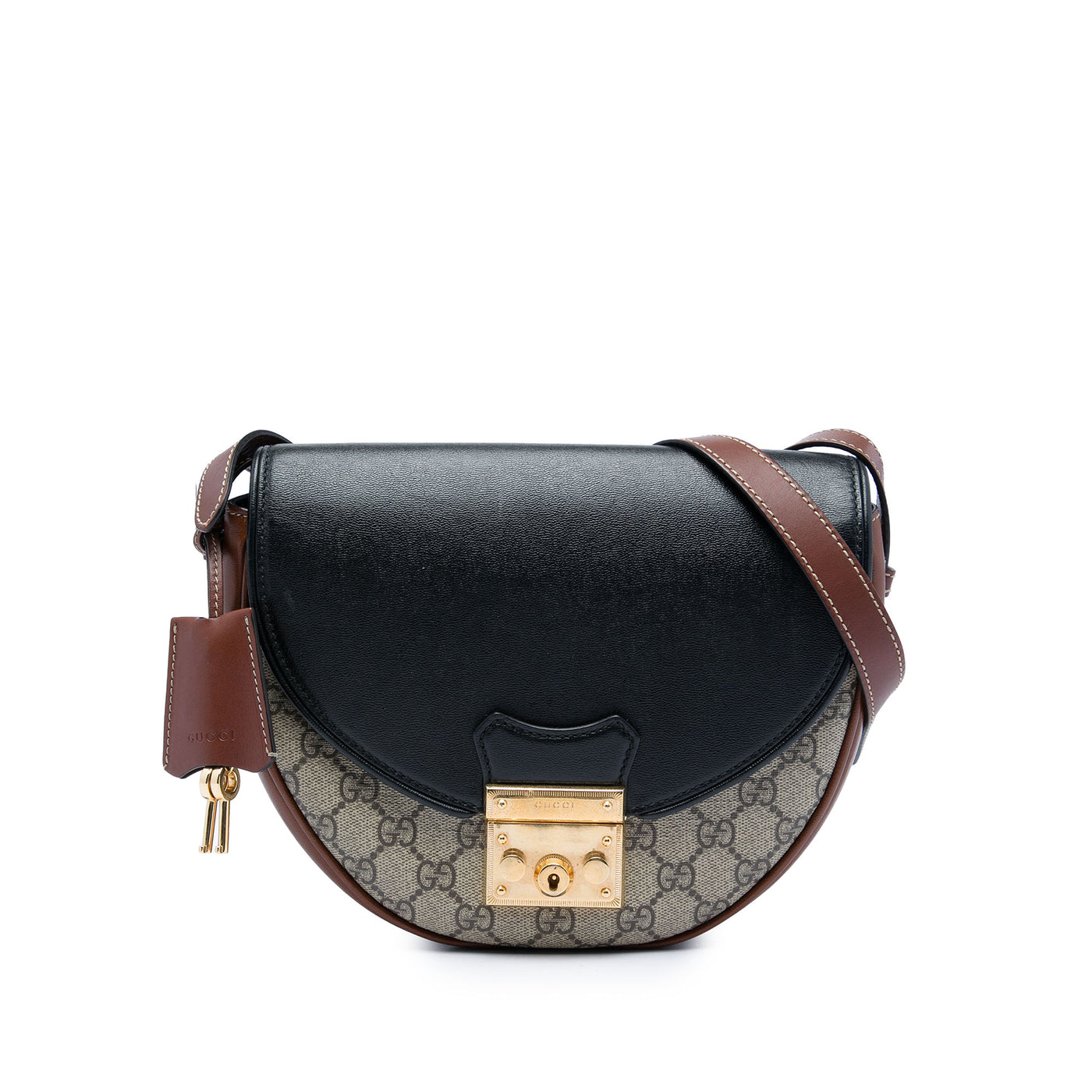 GG Supreme Saddle Padlock Crossbody - Image 1