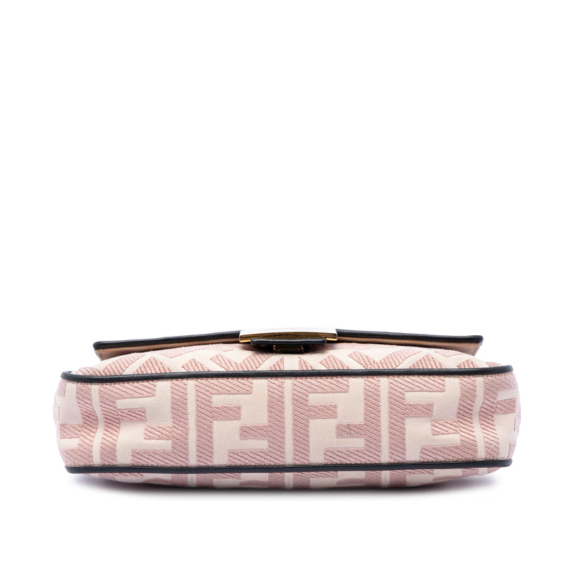Zucca Embroidered Canvas Baguette Satchel - Image 3