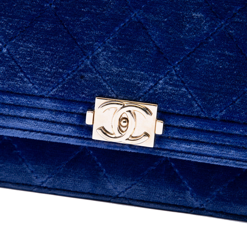 Quilted Velvet Boy Wallet On Chain - Image 5