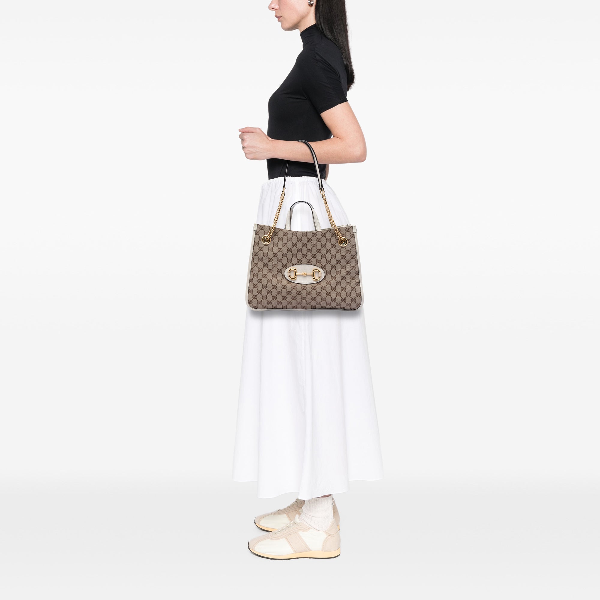 Medium GG Canvas Horsebit 1955 Chain Tote - Image 7
