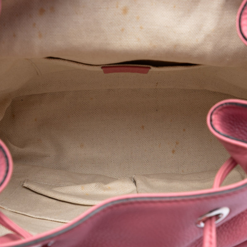 Leather Bamboo Tassel Backpack - Image 4