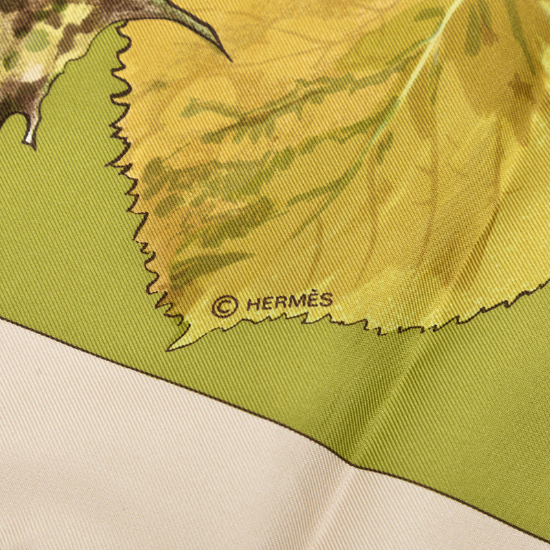 Tourbillon Autumn Leaves Silk Scarf 90 - Image 5