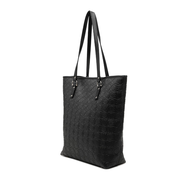 Gancini Embossed Leather Tote - Image 2