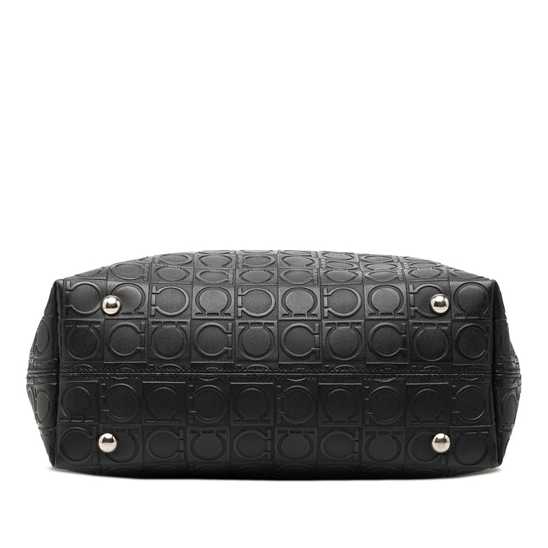 Gancini Embossed Leather Tote - Image 3