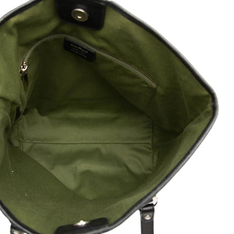 Gancini Embossed Leather Tote - Image 4