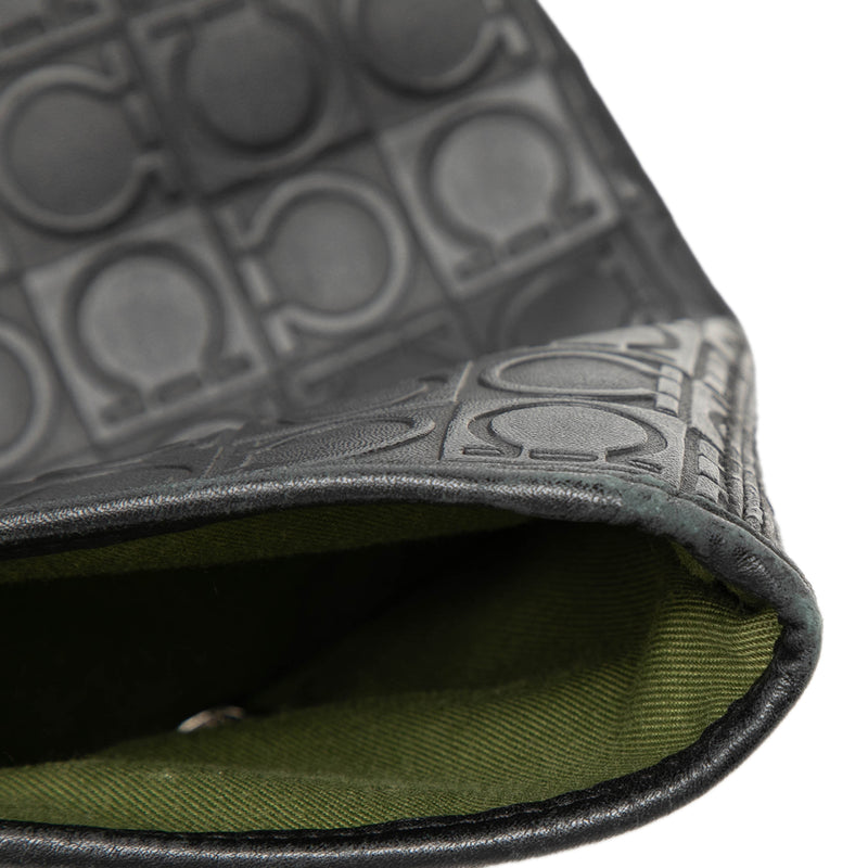 Gancini Embossed Leather Tote - Image 6