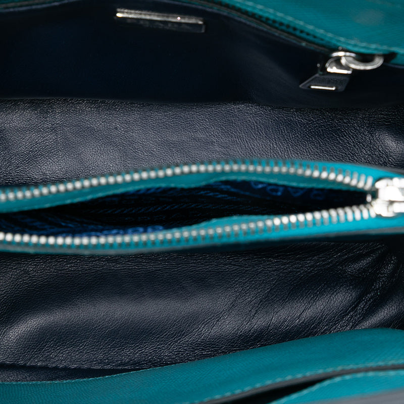 Small Saffiano Cuir Turnlock Twin Satchel - Image 4