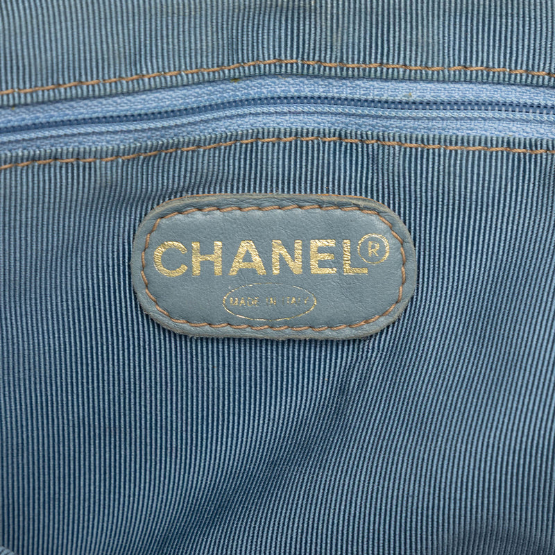 CC Denim Tortoise Handle Tote - Image 5