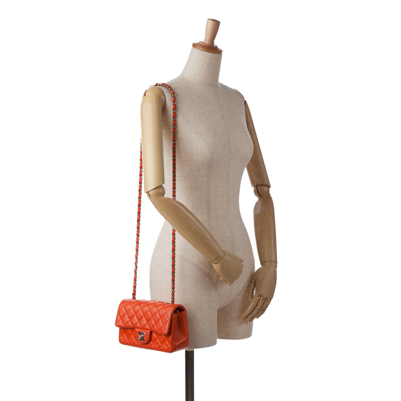 Mini Rectangular Classic Lambskin Single Flap - Image 11