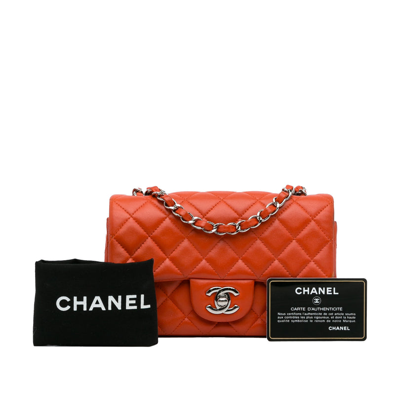 Mini Rectangular Classic Lambskin Single Flap - Image 12