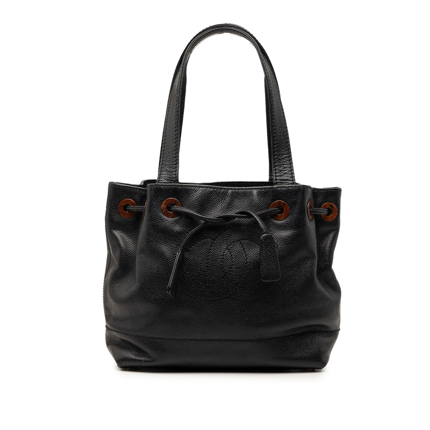 CC Caviar Drawstring Tote - Image 1
