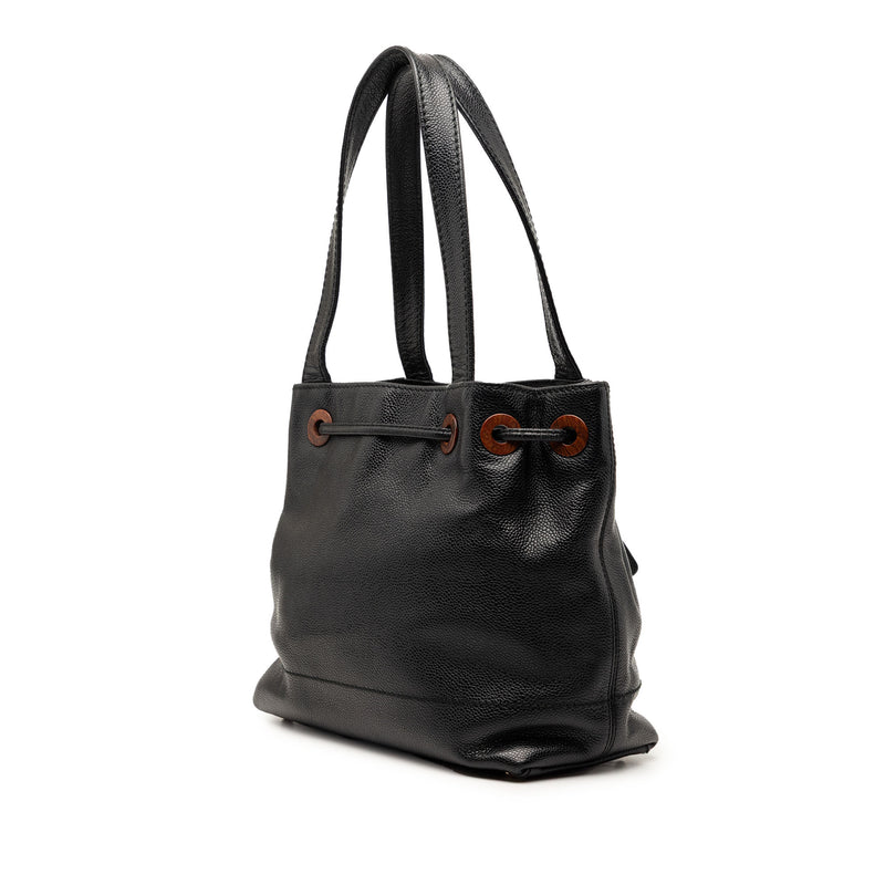 CC Caviar Drawstring Tote - Image 2
