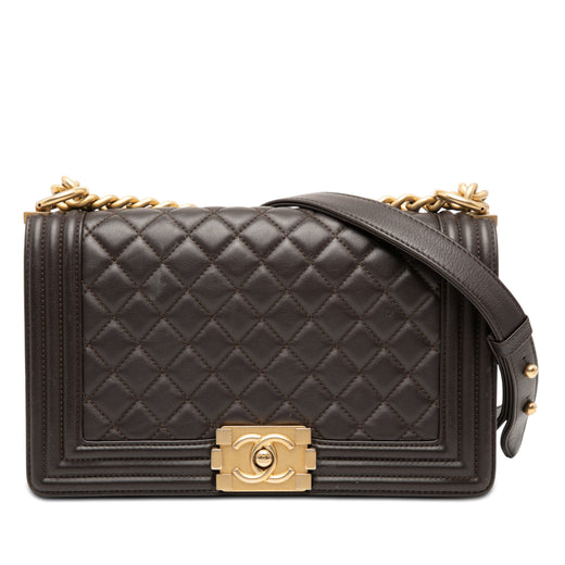 Old Medium Quilted Lambskin Boy Flap - Image 1