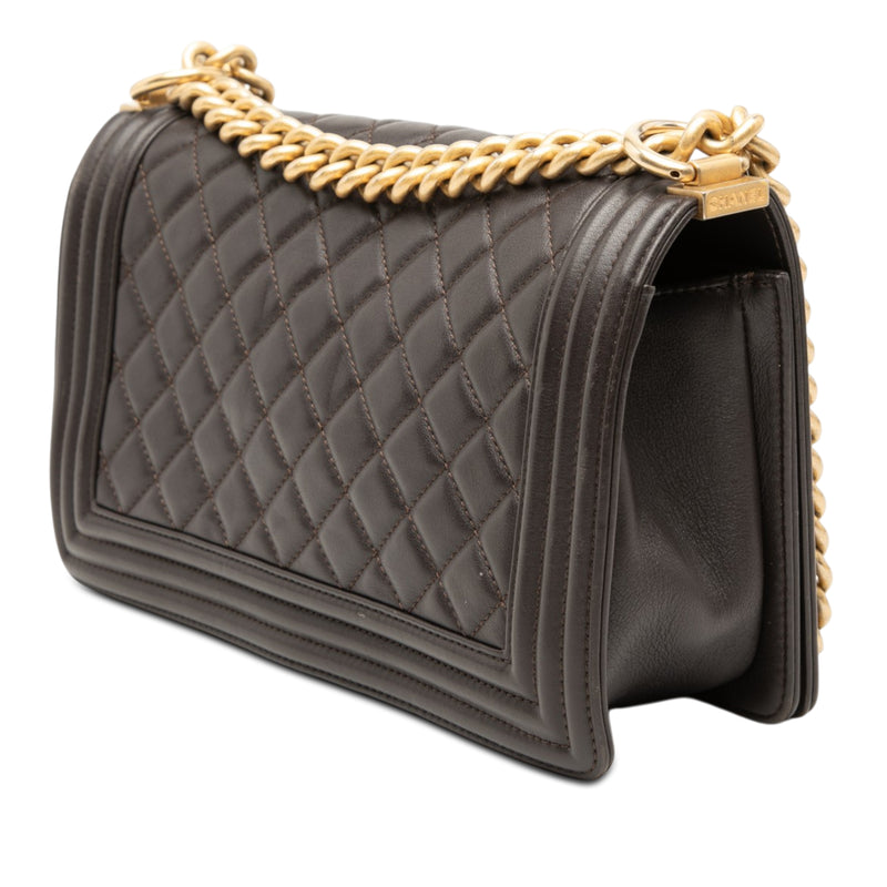 Old Medium Quilted Lambskin Boy Flap - Image 2