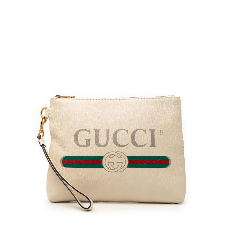 Leather Logo Clutch