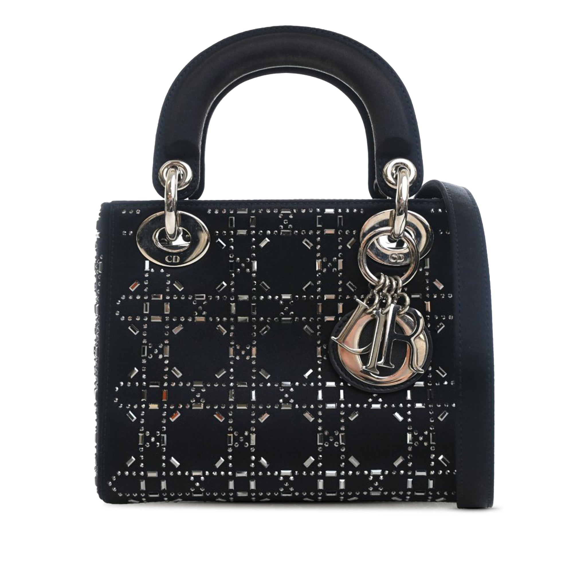 Mini Satin Cannage Strass Crystal Embellished Lady Dior - Image 1