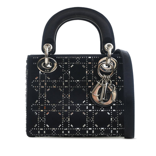 Mini Satin Cannage Strass Crystal Embellished Lady Dior - Image 1
