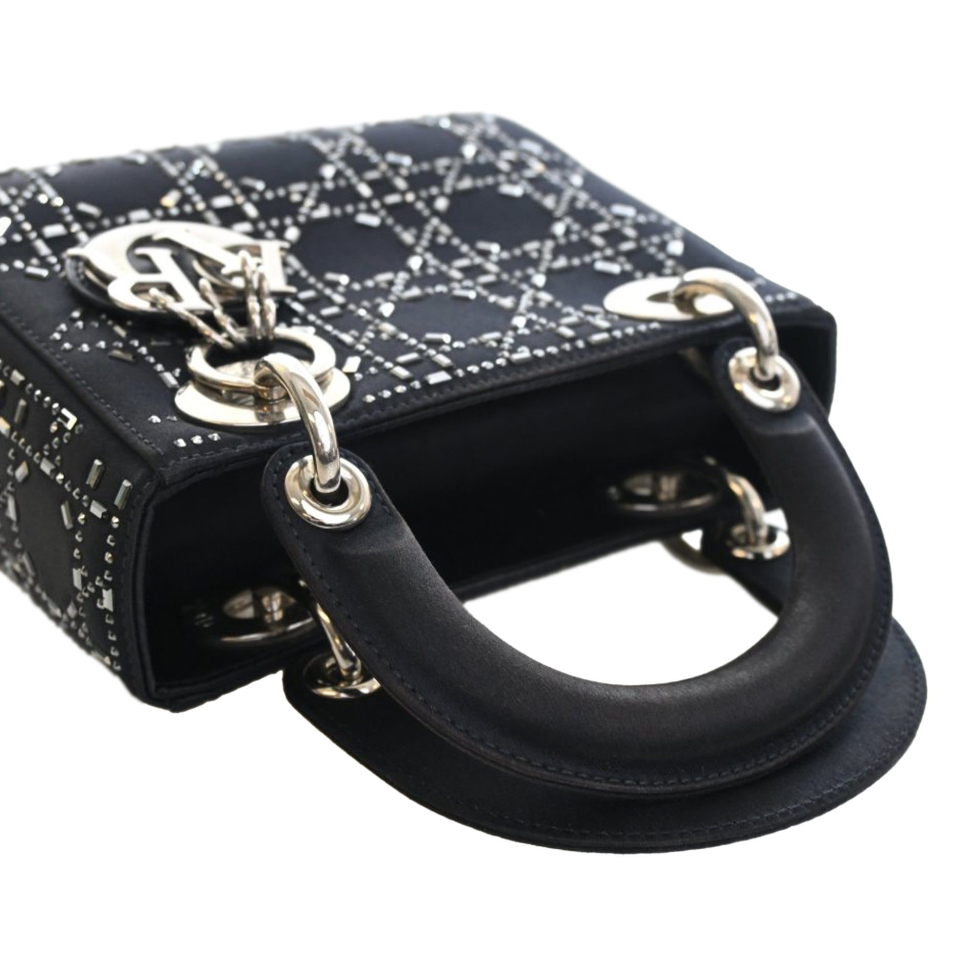 Mini Satin Cannage Strass Crystal Embellished Lady Dior - Image 13