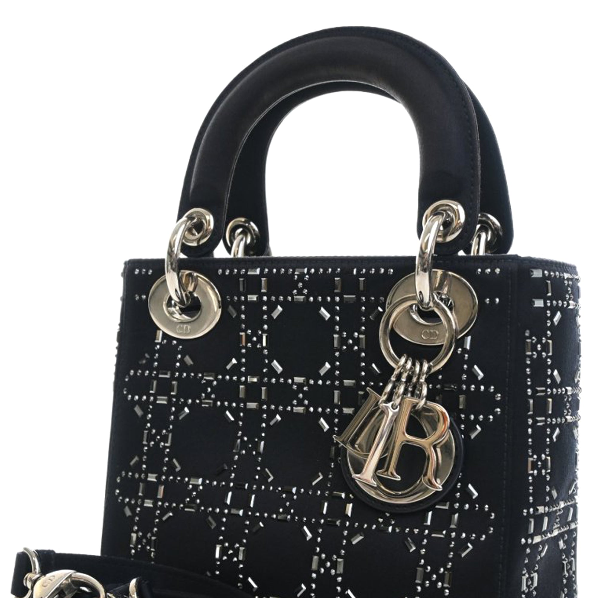 Mini Satin Cannage Strass Crystal Embellished Lady Dior - Image 6